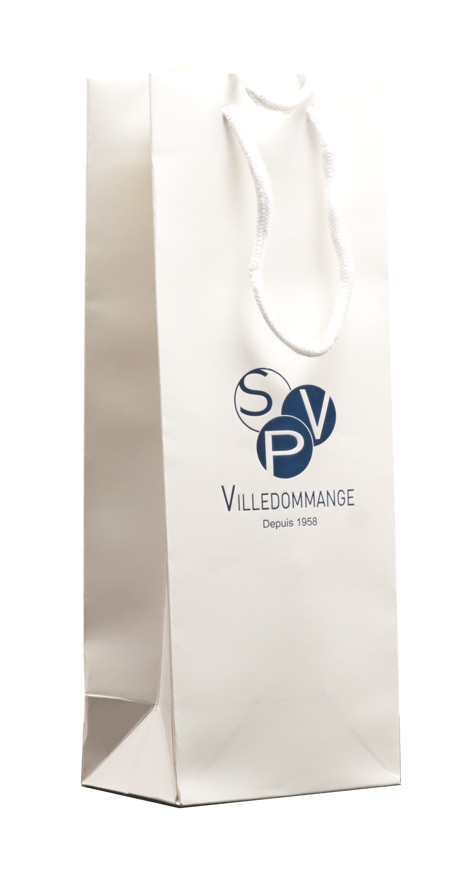 Sac 1 bout pellic blanc bleu a chaud